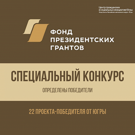 Югорские НКО выиграли 14,2 млн рублей в специальном конкурсе Фонда президентских грантов